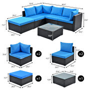 6-piece patio furniture set corner sofa set with thick removable cushions by La Spezia additional picture 10