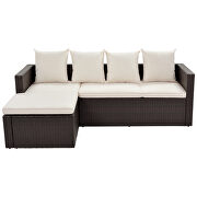 5-piece pe rattan wicker sectional lounger sofa set with glass table and adjustable chair by La Spezia additional picture 16