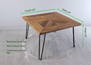 Diversity verona natural finish wood end table by La Spezia additional picture 4