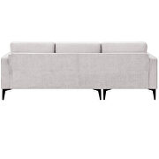 Beige chenille fabric convertible sectional sofa with reversible chaise by La Spezia additional picture 12