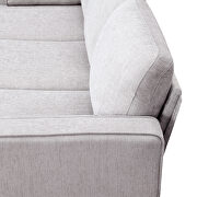 Beige chenille fabric convertible sectional sofa with reversible chaise by La Spezia additional picture 10