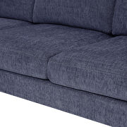 Blue/ gray chenille fabric convertible sectional sofa with reversible chaise by La Spezia additional picture 2