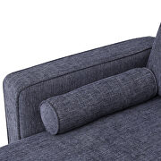 Blue/ gray chenille fabric convertible sectional sofa with reversible chaise by La Spezia additional picture 13