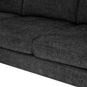 Dark gray chenille fabric convertible sectional sofa with reversible chaise by La Spezia additional picture 4