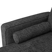 Dark gray chenille fabric convertible sectional sofa with reversible chaise by La Spezia additional picture 5