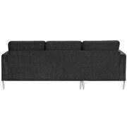 Dark gray chenille fabric convertible sectional sofa with reversible chaise by La Spezia additional picture 8