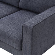 Blue/ gray chenille upholstery 3-piece sofa sets with sturdy metal legs including 3-seat sofa, loveseat and single chair by La Spezia additional picture 13