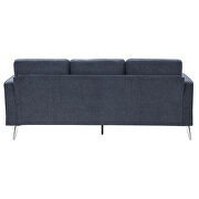 Blue/ gray chenille upholstery 3-piece sofa sets with sturdy metal legs including 3-seat sofa, loveseat and single chair by La Spezia additional picture 15