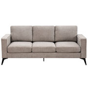 Camel chenille upholstery 3-piece sofa sets with sturdy metal legs including 3-seat sofa, loveseat and single chair by La Spezia additional picture 6