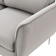 Gray flannel convertible sectional l-shape sofa with left/right handed chaise by La Spezia additional picture 10