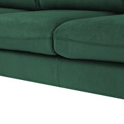 Green flannel convertible sectional l-shape sofa with left/right handed chaise by La Spezia additional picture 2