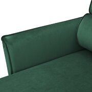 Green flannel convertible sectional l-shape sofa with left/right handed chaise by La Spezia additional picture 13