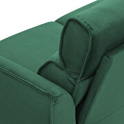 Green flannel convertible sectional l-shape sofa with left/right handed chaise by La Spezia additional picture 14
