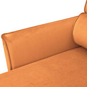 Orange flannel convertible sectional l-shape sofa with left/right handed chaise by La Spezia additional picture 13