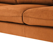 Orange flannel convertible sectional l-shape sofa with left/right handed chaise by La Spezia additional picture 3