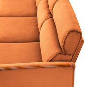 Orange flannel convertible sectional l-shape sofa with left/right handed chaise by La Spezia additional picture 8