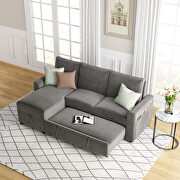 Reversible pull out sleeper sectional storage sofa bed by La Spezia additional picture 8