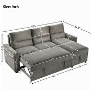 Reversible pull out sleeper sectional storage sofa bed by La Spezia additional picture 9