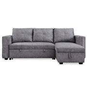 Reversible sleeper sectional storage sofa bed pull-out,corner sofa-bed with storage additional photo 2 of 14