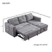 Reversible sleeper sectional storage sofa bed pull-out,corner sofa-bed with storage by La Spezia additional picture 3