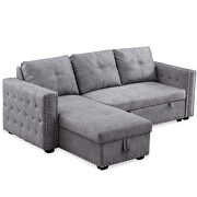 Reversible sleeper sectional storage sofa bed pull-out,corner sofa-bed with storage additional photo 5 of 14