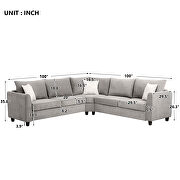 Gray shelter big sectional sofa by La Spezia additional picture 13