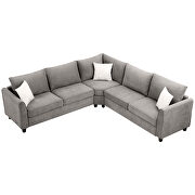Gray shelter big sectional sofa by La Spezia additional picture 7