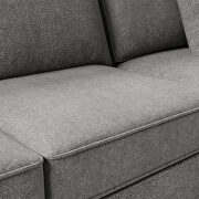 3 pcs chenille sectional sofa upholstered rolled arm classic chesterfield by La Spezia additional picture 8