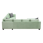 Green fabric 7-seats l-shape modular sectional sofa with ottoman by La Spezia additional picture 11