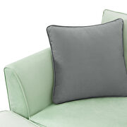 Green fabric 7-seats l-shape modular sectional sofa with ottoman by La Spezia additional picture 15