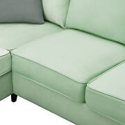 Green fabric 7-seats l-shape modular sectional sofa with ottoman by La Spezia additional picture 8