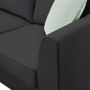 Black fabric 7-seats l-shape modular sectional sofa with ottoman by La Spezia additional picture 12