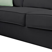 Black fabric 7-seats l-shape modular sectional sofa with ottoman by La Spezia additional picture 8