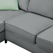 Gray fabric 7-seats l-shape modular sectional sofa with ottoman by La Spezia additional picture 14