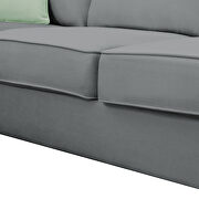 Gray fabric 7-seats l-shape modular sectional sofa with ottoman by La Spezia additional picture 3