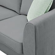 Gray fabric 7-seats l-shape modular sectional sofa with ottoman by La Spezia additional picture 8