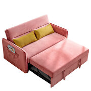 Pink compact soft velvet sofa bed pull-out sleeper 2 seater functional bed by La Spezia additional picture 15