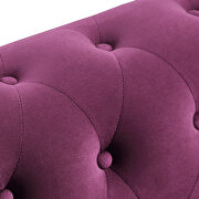Purple tufted velvet upholstered rolled arm classic chesterfield sectional low back sofa by La Spezia additional picture 15