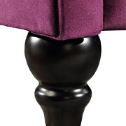 Purple tufted velvet upholstered rolled arm classic chesterfield sectional low back sofa by La Spezia additional picture 19