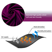 Purple tufted velvet upholstered rolled arm classic chesterfield sectional low back sofa by La Spezia additional picture 6