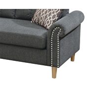 Gray color polyfiber reversible sectional sofa by La Spezia additional picture 11