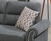 Gray color polyfiber reversible sectional sofa by La Spezia additional picture 3
