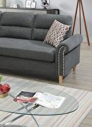 Gray color polyfiber reversible sectional sofa by La Spezia additional picture 4