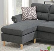 Gray color polyfiber reversible sectional sofa by La Spezia additional picture 6