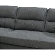 Gray color polyfiber reversible sectional sofa by La Spezia additional picture 7
