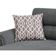 Gray color polyfiber reversible sectional sofa by La Spezia additional picture 8