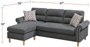 Gray color polyfiber reversible sectional sofa by La Spezia additional picture 9