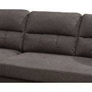 Tan color polyfiber reversible sectional sofa by La Spezia additional picture 8