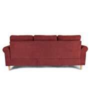 Paprika red color polyfiber reversible sectional sofa by La Spezia additional picture 12
