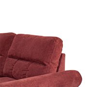 Paprika red color polyfiber reversible sectional sofa by La Spezia additional picture 9
